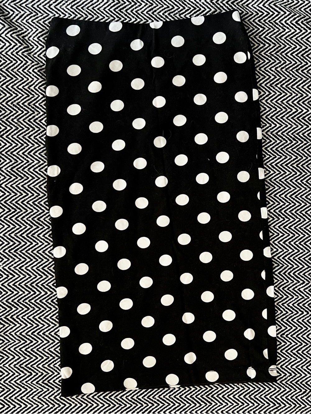 Black & White Polka Dot Pencil Skirt